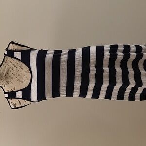 Gap Cotton Nautical Blue Striped Maxi Dress 👗 Size M